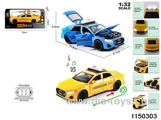 1:32 alloy pull back car with light and sound