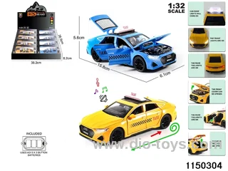 1:32 alloy pull back car with light and sound