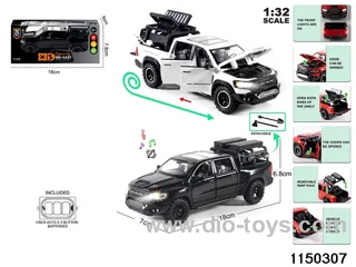 1:32 alloy pull back car with light and sound