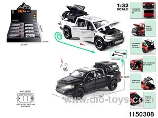 1:32 alloy pull back car with light and sound
