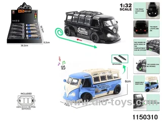 1:32 alloy pull back car with light and sound