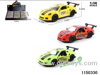 1:36 alloy pull back car