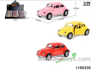 1:36 alloy pull back car
