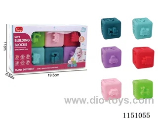 Soft Rubber Jenga Stacking Toys (Pack of 6)
