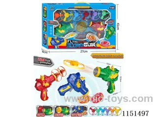 Light up flying disc gyro dinosaur gun
