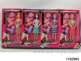 11 inch 9 joint Barbie doll set
