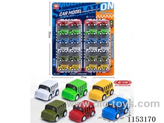 6 Colours School Bus Pull Back Vehicle (Solid Colour) 24PCS