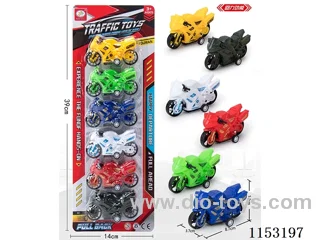 6 colours pull back motorbike with compartments (environmentally friendly material) 6PCS