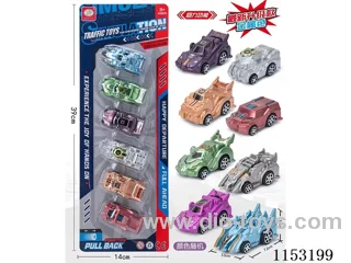 Eight models pull back chariot (metallic) 6PCS (colour random)