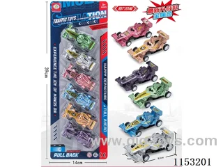 6 models of 6 colourspull back equation racing car (Metallic) 6PCS