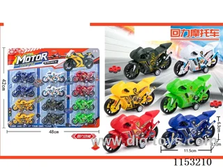 6 colours pull back motorbike 12PCS