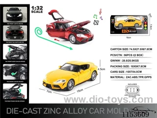 English 1:32 die-cast zinc alloy lighting and sound effects Toyota Bull Demon King car model
