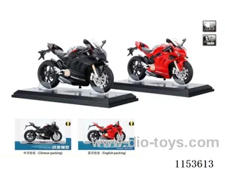 1:12 Scooter Alloy Warhawk Motorcycle with Base