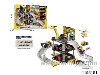 Engineering Triplex Parking Set (2 alloy cars + 1 aeroplane)