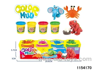 DIY Colourful Clay 4 bottles