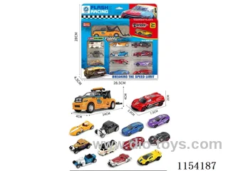 pull back +sliding alloy car set