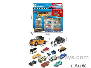 pull back +sliding alloy car set