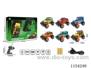 1：24 4ch rc car with light 6 mixed included battery