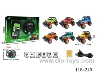 1：24 4ch rc car with light 6 mixed included battery