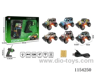 1：24 4ch rc car with light 6 mixed included battery