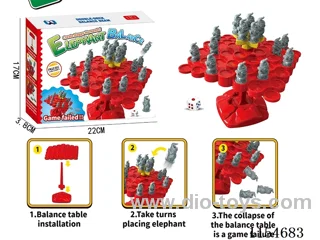Board game elephant balancing tree