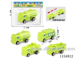 4 pull back sanitation vehicles