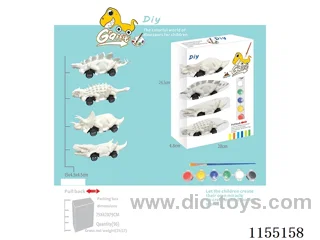 Diy Painted Dinosaur Pull Back Car