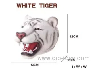 White tiger simulation animal hand puppet 7 inch