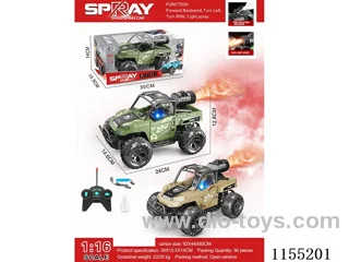 1:16 5ch rc car with light included battery