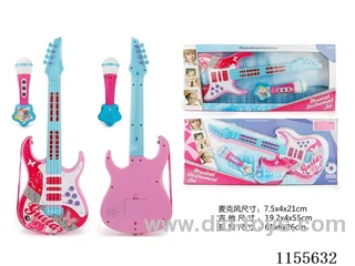 Light music electronic guitar + microphone combination