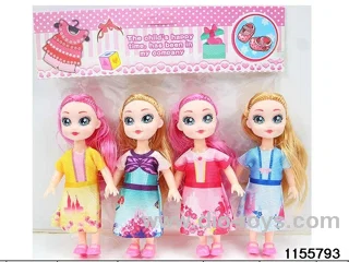 4.5 inch 12cm 5 jointed doll set