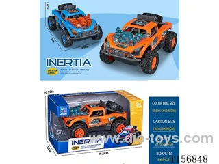 Inertia off-road vehicle with action, lights and sound effects (electricity included)