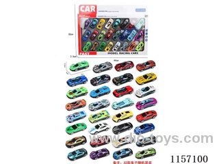 24PCS free wheel alloy car