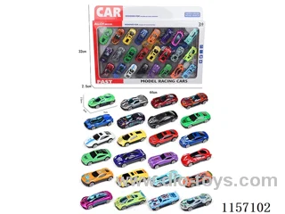 24PCS free wheel alloy car