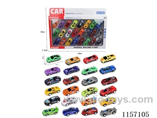24PCS alloycar（12*free wheel alloy car+12*pull back alloy car）