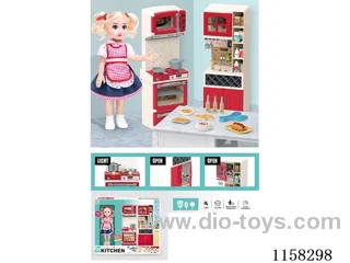 Stove Wine Cooler Set 2*AAA not included (with doll)