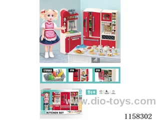 Sink, Wine Cooler, Fridge Set (with doll)