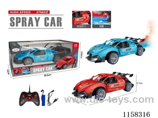 1：16 rc car with light/spray/manual door opening included battery