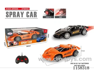 1:18 rc car with light/spray