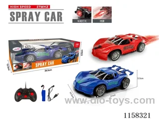 1:18 rc car with light/spray included battery