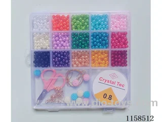 DIY Jewelry Set(6cm pearl + beads + ear hook + scissors line Lobster buckle buckle (17 mesh))