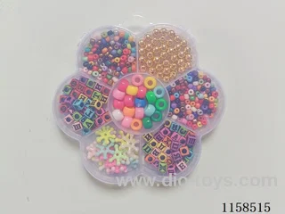 DIY Jewelry Set(4cm bead + Letter bead (Russian) + Colored bead +6 cm gold bead + thread (7 grids))