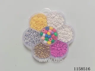 DIY Jewelry Set(Polymer clay + Letter bead (Russian) + Colored bead + bead + thread (7 grids))