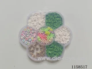 DIY Jewelry Set(Polymer clay + Letter bead (Russian) + Colored bead + bead + thread (7 grids))
