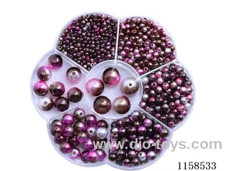 DIY Jewelry Set(3/4/5/6/8/10/12 mm Pearl + Thread (7 grids))