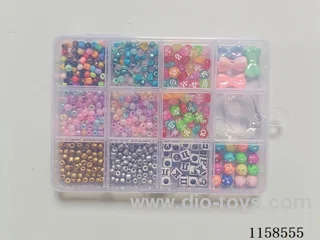 DIY Jewelry Set(4cm bead + 8cm color bead + Letter bead (Russian) + thread (12 grids))