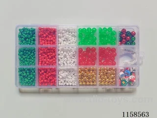 DIY Jewelry Set(4cm bead + 6cm gold bead + bell polymer clay + 8cm colored bead + thread (18 grids))