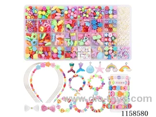 DIY Jewelry Set(Beads + Pearls + letter beads + polymer clay + Pendant + thread (32 boxes))