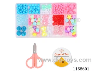 DIY Jewelry Set(Beads + scissors thread (15 squares))