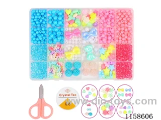 DIY Jewelry Set(Beads + scissors thread (24 grids))